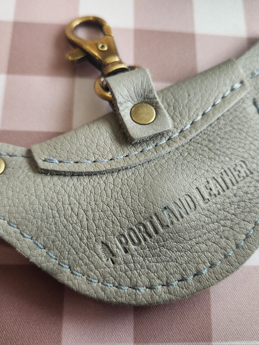 NEW- Portland Leather Goods- Small Leather Bird Charm And Mini Taco Keychain - Picture 2 of 6